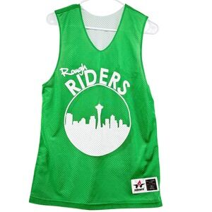 Rough Riders Reversible Jersey Alleson Athletic Adult Small Green White Mesh